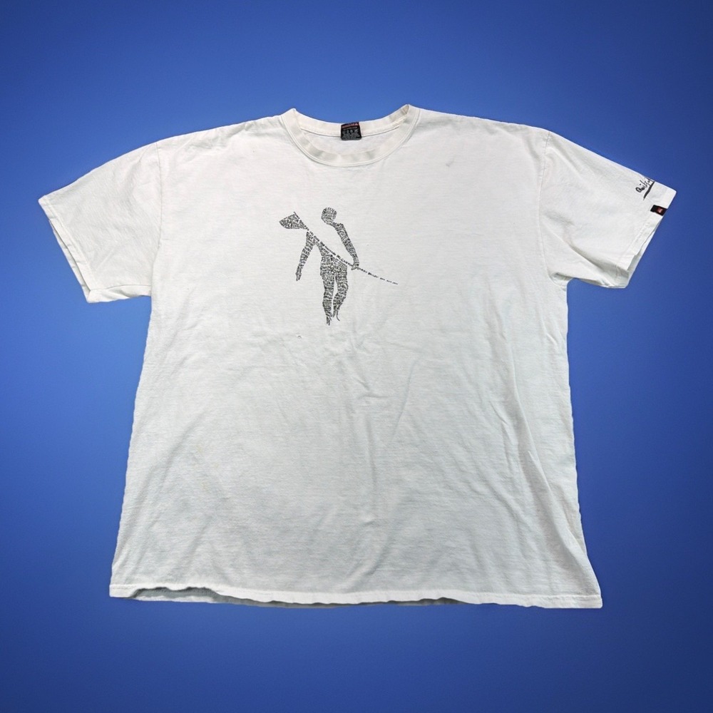 Vintage Quiksilver Shirt Mens 2XL White Silver Edition Surf Logo Graphic 90s‎